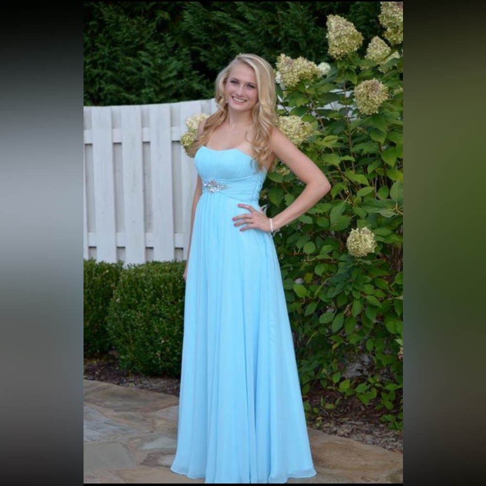 Light blue prom dress
